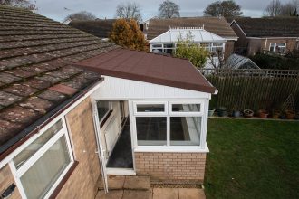 Conservatory roof conversion lean to felt roofing