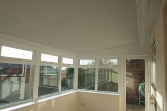 Interior lean to roof conversion