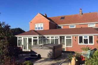 P shaped conservatory