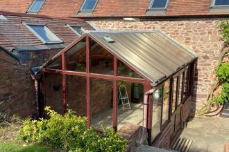 Sunburst roof before